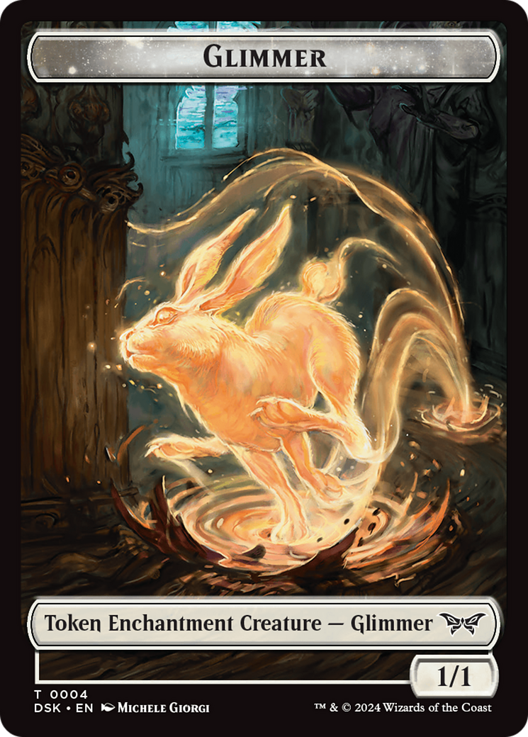 Glimmer // Gremlin Double-Sided Token [Duskmourn: House of Horror Tokens] | Tables and Towers