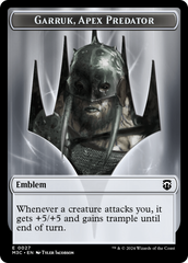 Garruk, Apex Predator Emblem // Saproling Double-Sided Token [Modern Horizons 3 Commander Tokens] | Tables and Towers