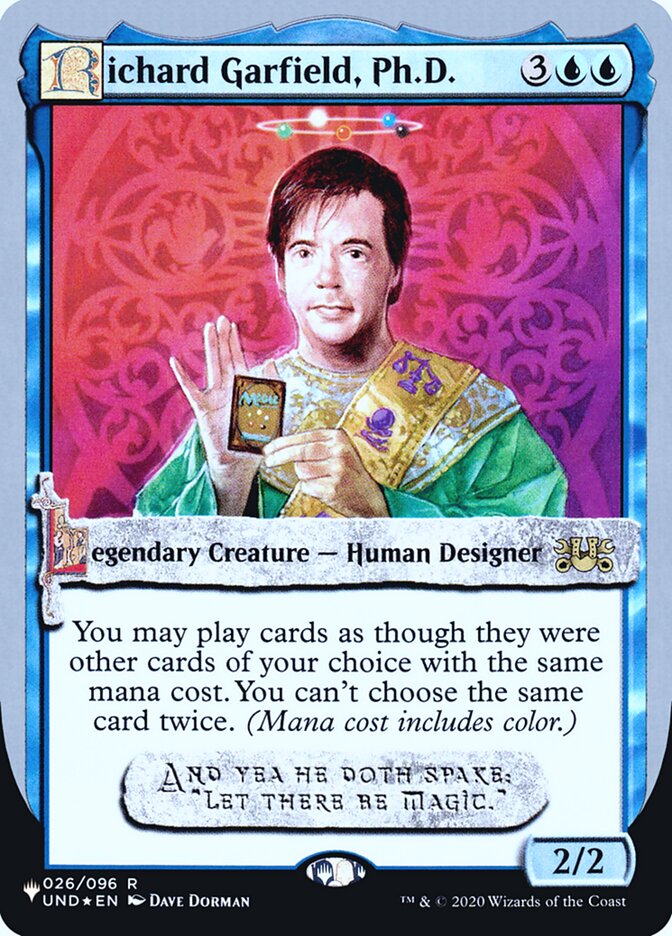 Richard Garfield, Ph.D. (Unfinity Foil Edition) [The List] | Tables and Towers