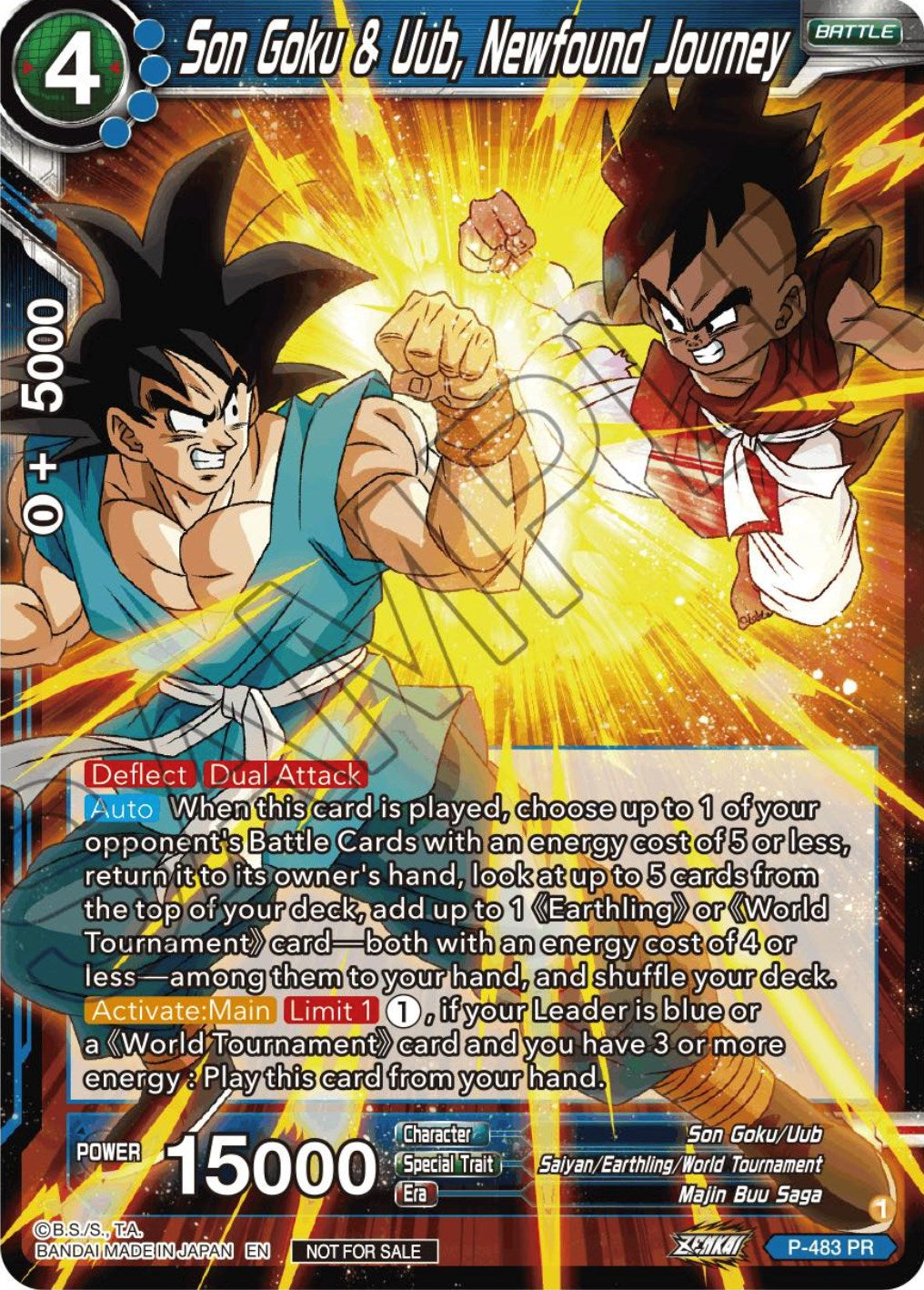 Son Goku & Uub, Newfound Journey (Zenkai Series Tournament Pack Vol.3) (P-483) [Tournament Promotion Cards] | Tables and Towers