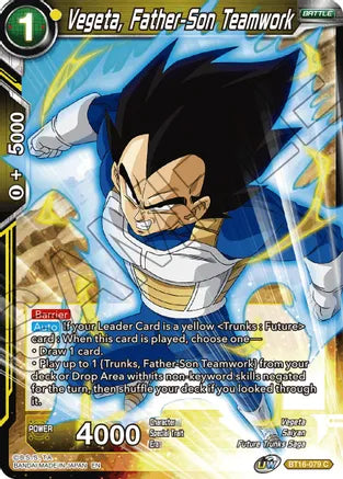 Vegeta, Father-Son Teamwork (BT16-079) [Realm of the Gods] | Tables and Towers