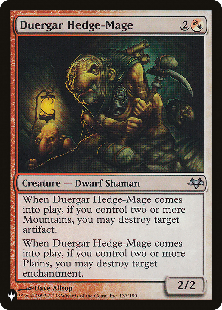 Duergar Hedge-Mage [The List Reprints] | Tables and Towers