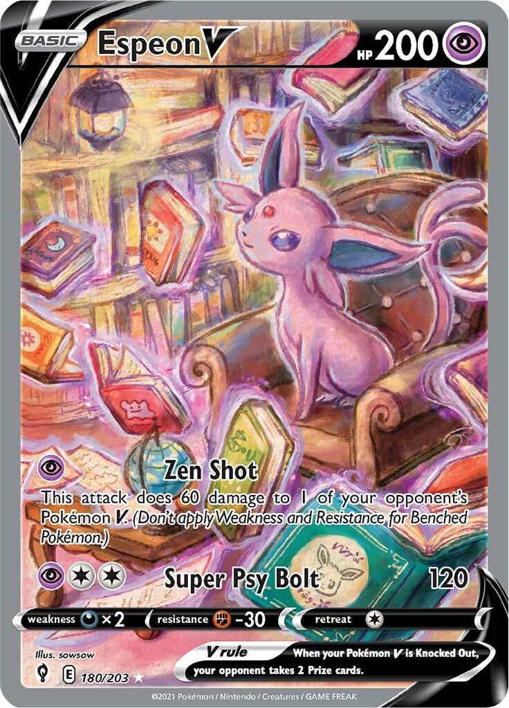 Espeon V (180/203) [Sword & Shield: Evolving Skies] | Tables and Towers