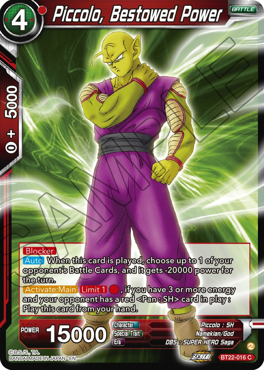 Piccolo, Bestowed Power (BT22-016) [Critical Blow] | Tables and Towers