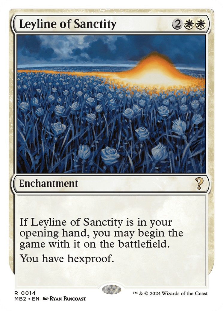 Leyline of Sanctity (White Border) [Mystery Booster 2] | Tables and Towers