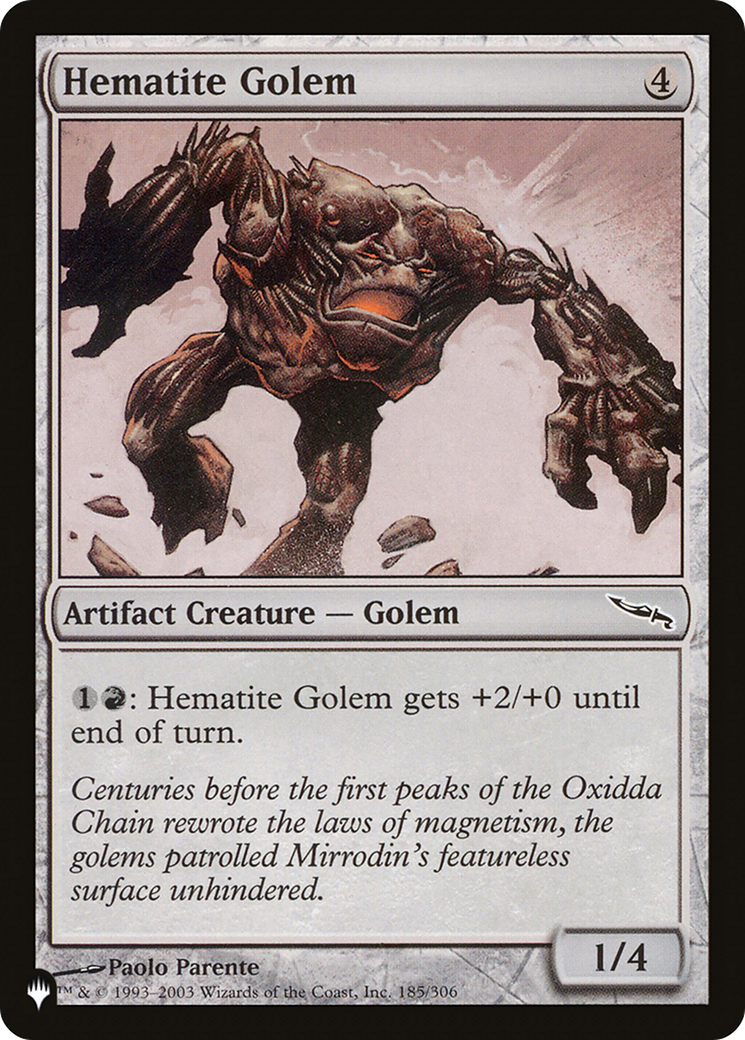 Hematite Golem [The List Reprints] | Tables and Towers