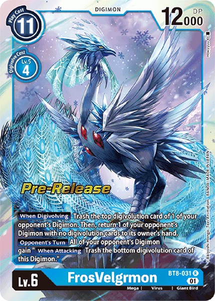 FrosVelgrmon [BT8-031] [New Awakening Pre-Release Cards] | Tables and Towers