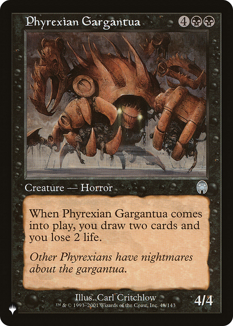 Phyrexian Gargantua [The List Reprints] | Tables and Towers