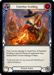 Emeritus Scolding (Yellow) [EVR126] (Everfest)  1st Edition Rainbow Foil | Tables and Towers