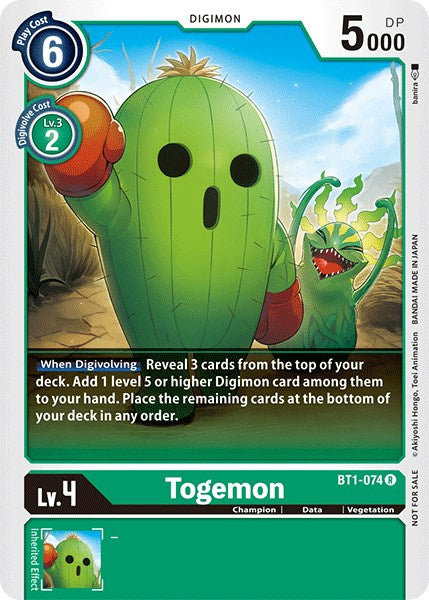 Togemon [BT1-074] (Official Tournament Pack Vol.3) [Release Special Booster Promos] | Tables and Towers