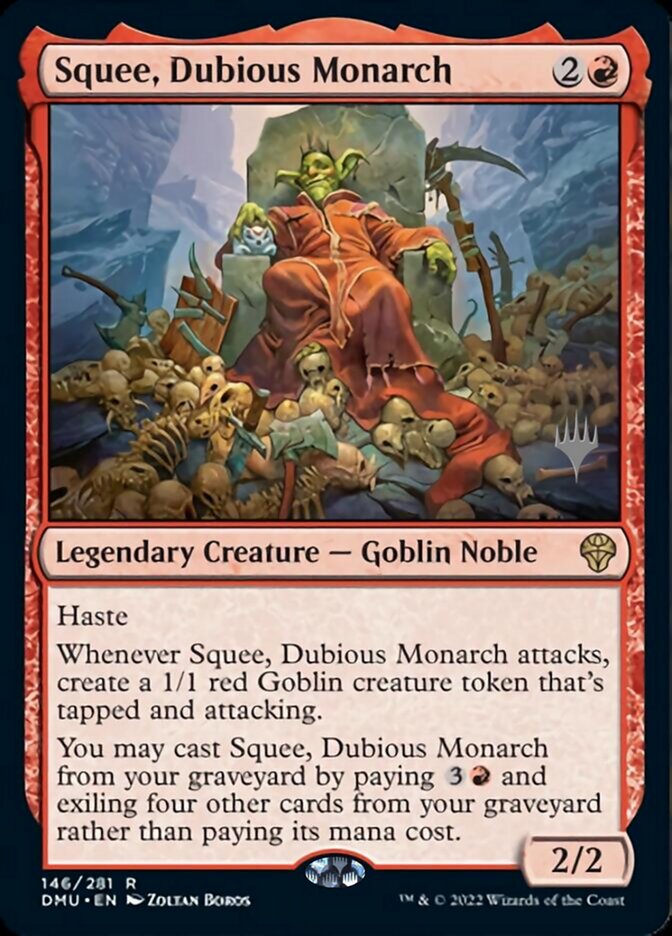 Squee, Dubious Monarch (Promo Pack) [Dominaria United Promos] | Tables and Towers