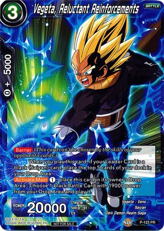 Vegeta, Reluctant Reinforcements (Power Booster) (P-123) [Promotion Cards] | Tables and Towers