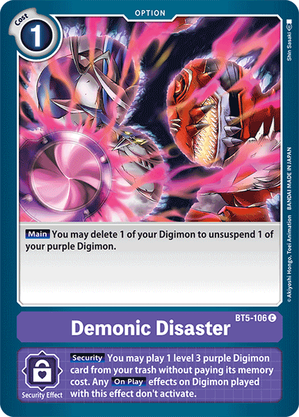 Demonic Disaster [BT5-106] [Battle of Omni] | Tables and Towers