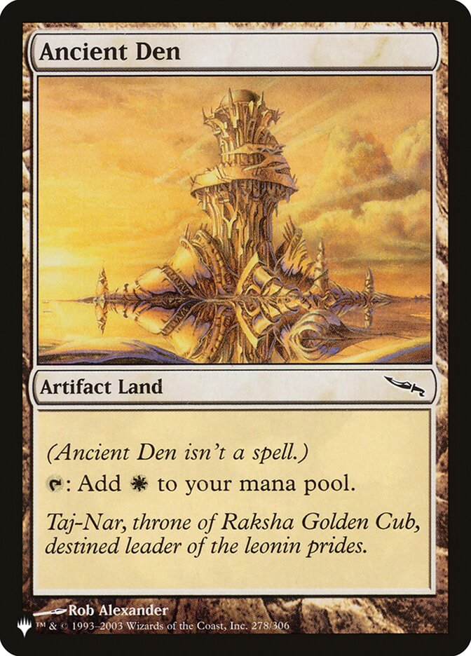 Ancient Den [The List] | Tables and Towers