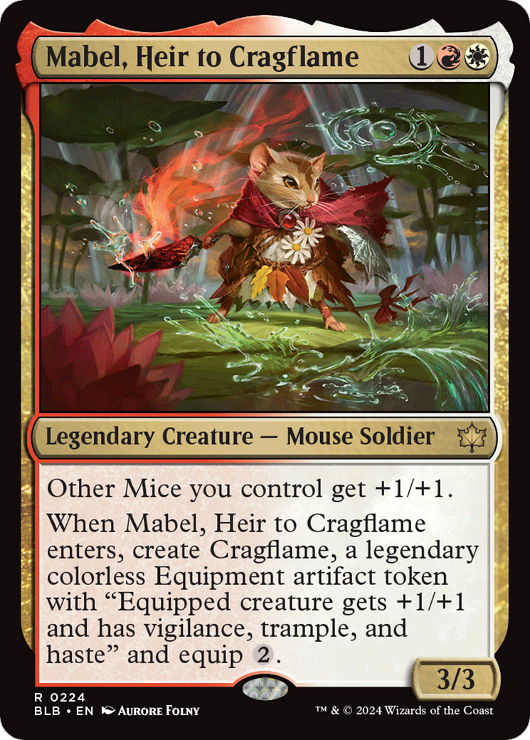 Mabel, Heir to Cragflame [Bloomburrow] | Tables and Towers