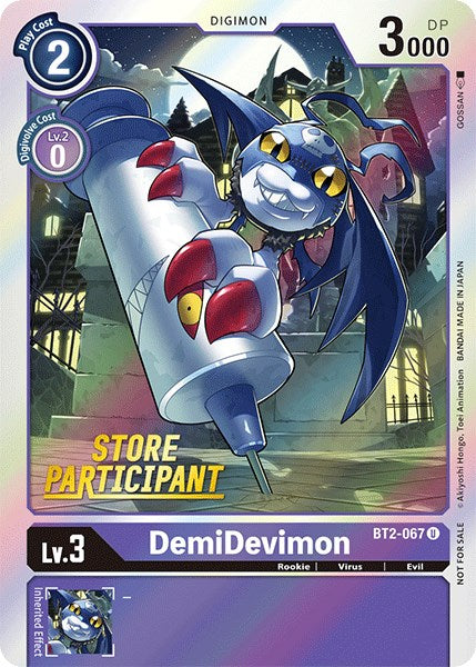 DemiDevimon [BT2-067] (Store Participant) [Release Special Booster Promos] | Tables and Towers