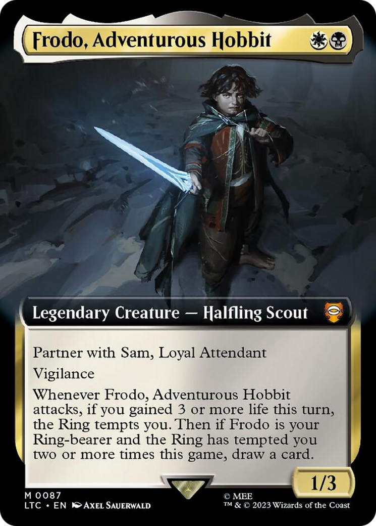 Frodo, Adventurous Hobbit (Extended Art) [The Lord of the Rings: Tales of Middle-Earth Commander] | Tables and Towers