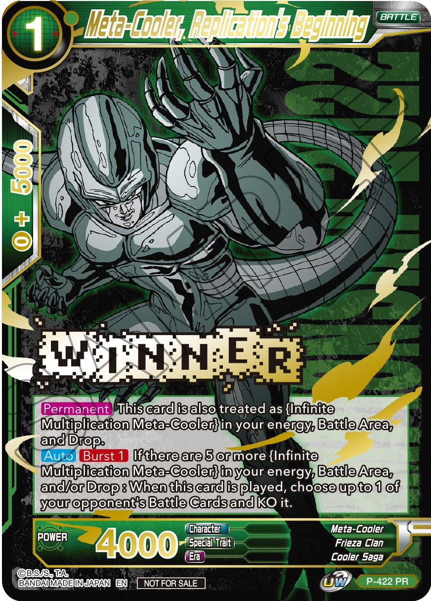 Meta-Cooler, Replication's Beginning (Championship Pack 2022 Vol.2) (Winner Gold Stamped) (P-422) [Promotion Cards] | Tables and Towers