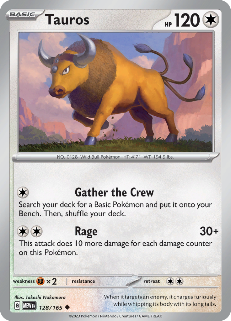 Tauros (128/165) [Scarlet & Violet: 151] | Tables and Towers