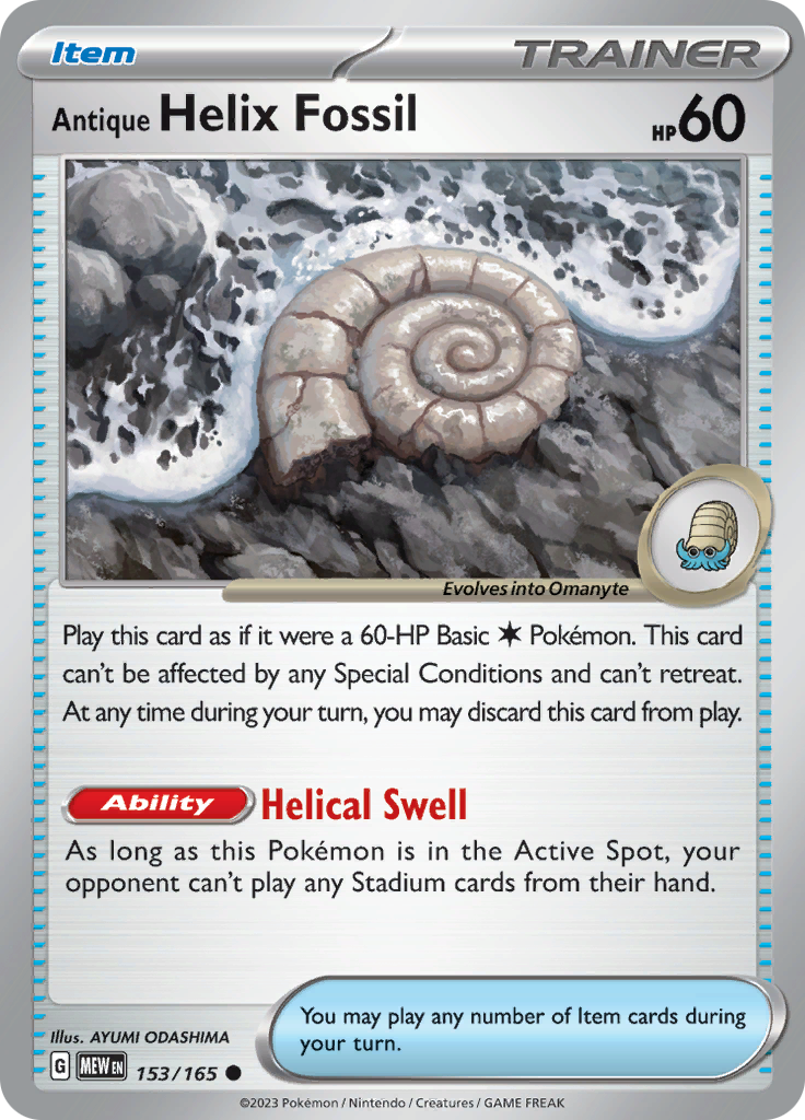 Antique Helix Fossil (153/165) [Scarlet & Violet: 151] | Tables and Towers