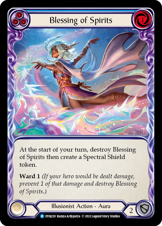 Blessing of Spirits (Blue) [DYN220] (Dynasty)  Rainbow Foil | Tables and Towers