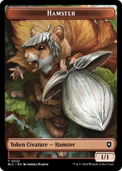 Hamster // Saproling Double-Sided Token [Bloomburrow Commander Tokens] | Tables and Towers