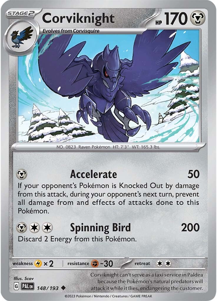 Corviknight (148/193) [Scarlet & Violet: Paldea Evolved] | Tables and Towers