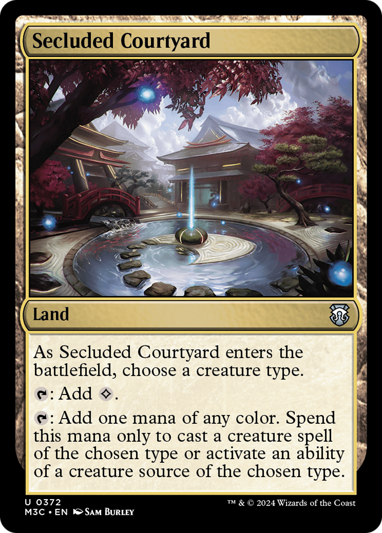 Secluded Courtyard (Ripple Foil) [Modern Horizons 3 Commander] | Tables and Towers