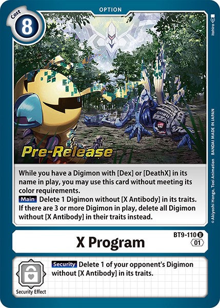 X Program [BT9-110] [X Record Pre-Release Promos] | Tables and Towers