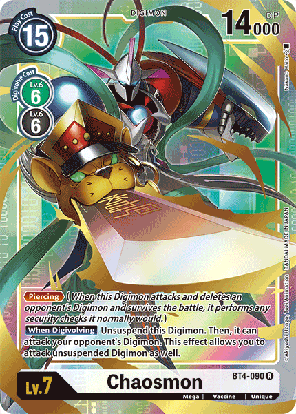 Chaosmon [BT4-090] (Alternate Art) [Great Legend] | Tables and Towers