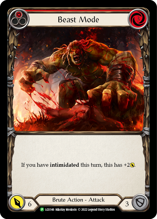 Beast Mode (Red) [LGS146] (Promo)  Rainbow Foil | Tables and Towers