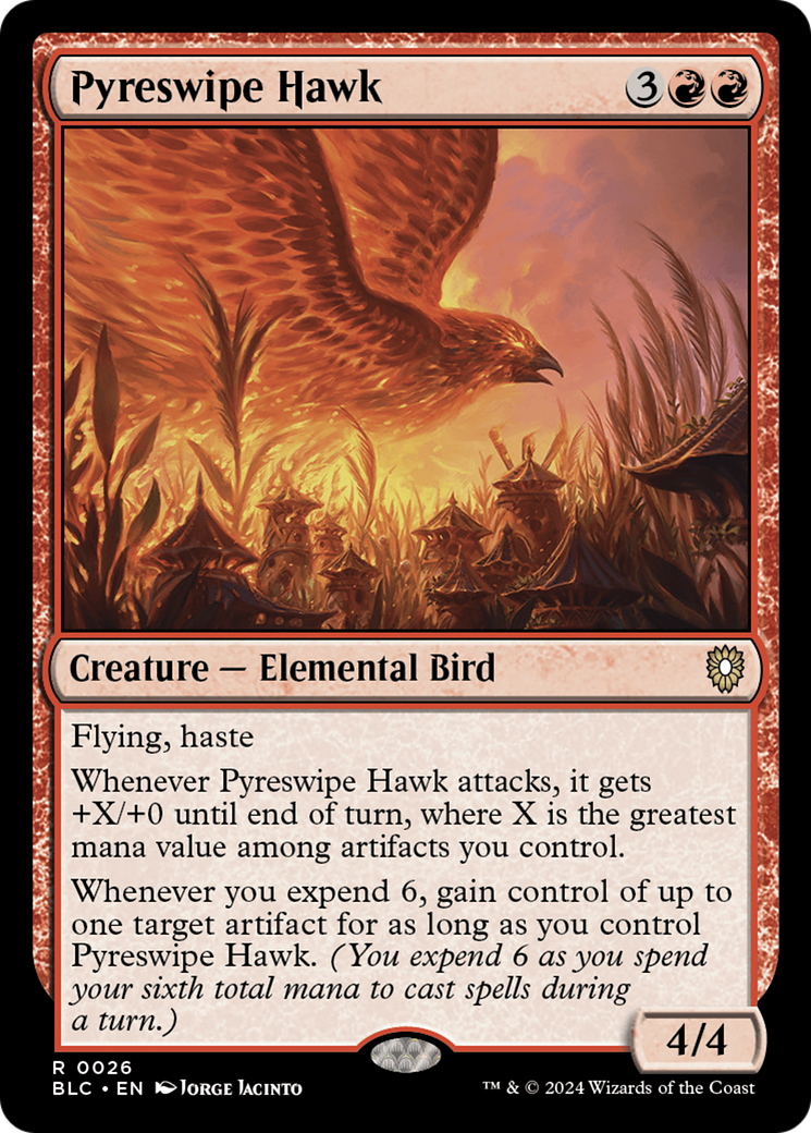 Pyreswipe Hawk [Bloomburrow Commander] | Tables and Towers