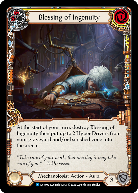 Blessing of Ingenuity (Yellow) [DYN099] (Dynasty)  Rainbow Foil | Tables and Towers