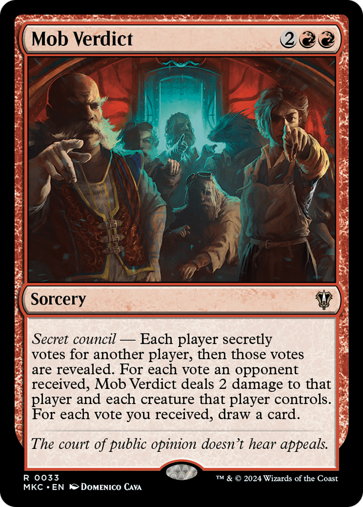 Mob Verdict [Murders at Karlov Manor Commander] | Tables and Towers