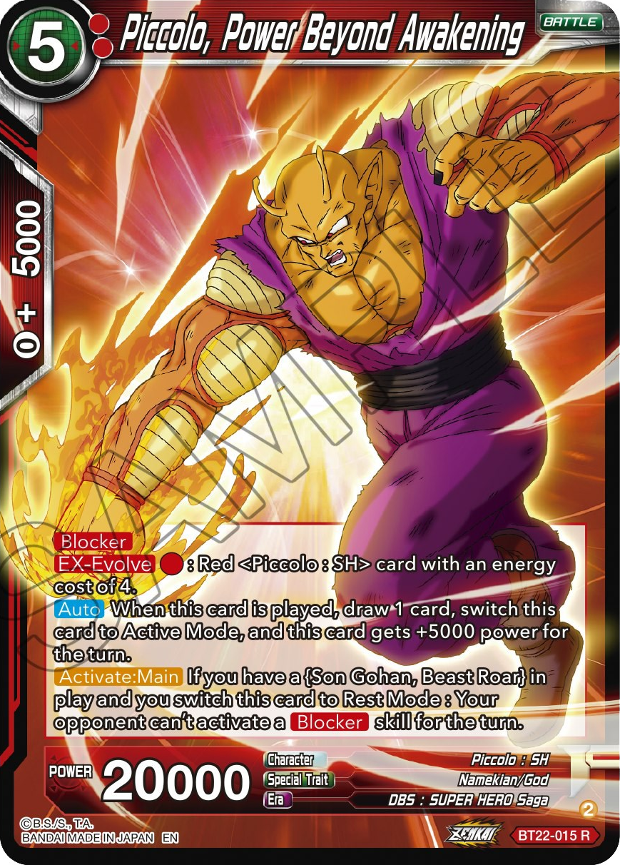 Piccolo, Power Beyond Awakening (BT22-015) [Critical Blow] | Tables and Towers