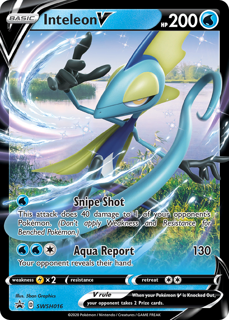 Inteleon V (SWSH016) (Jumbo Card) [Sword & Shield: Black Star Promos] | Tables and Towers