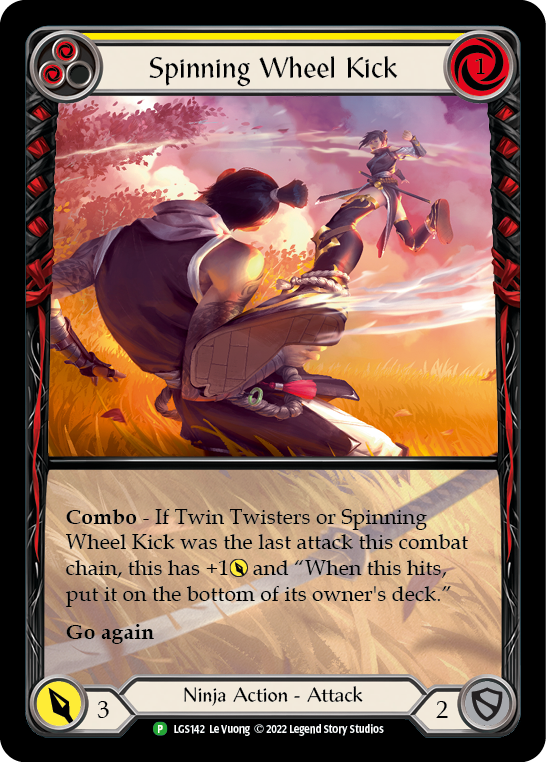 Spinning Wheel Kick (Yellow) [LGS142] (Promo)  Rainbow Foil | Tables and Towers