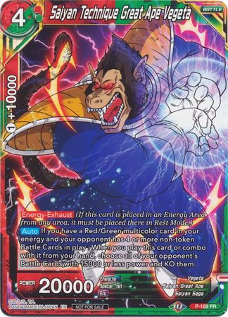 Saiyan Technique Great Ape Vegeta (P-169) [Promotion Cards] | Tables and Towers