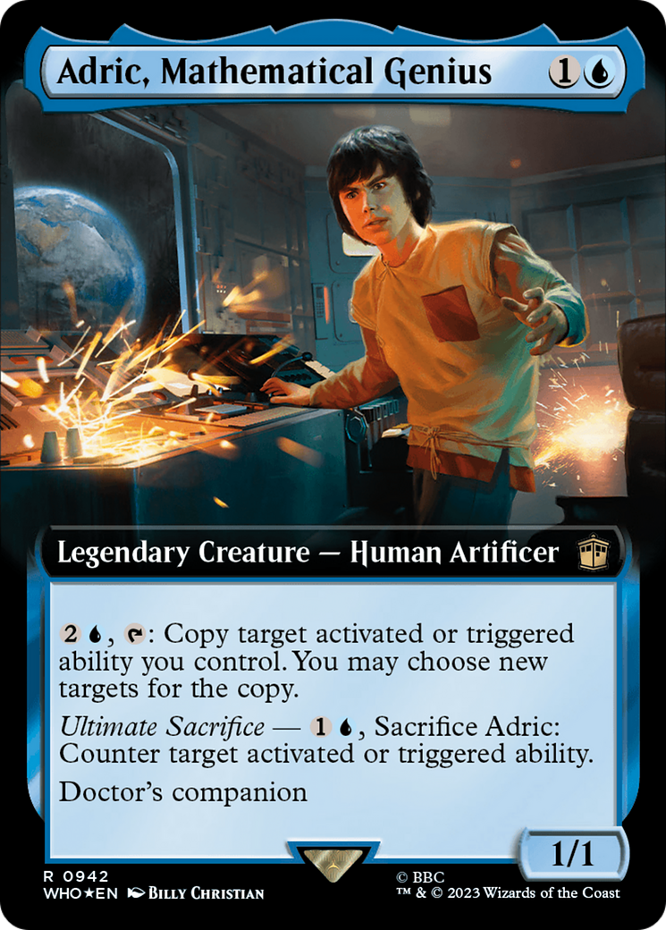 Adric, Mathematical Genius (Extended Art) (Surge Foil) [Doctor Who] | Tables and Towers