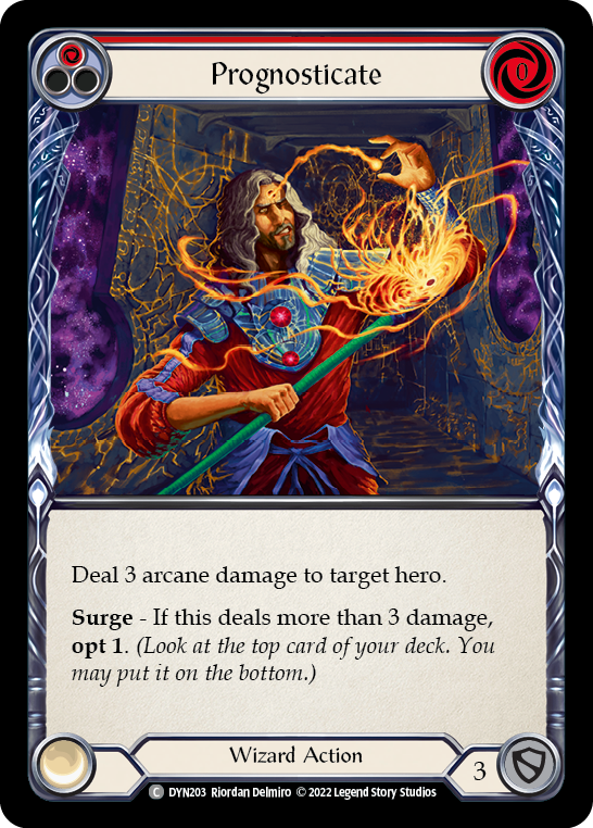 Prognosticate (Red) [DYN203] (Dynasty)  Rainbow Foil | Tables and Towers