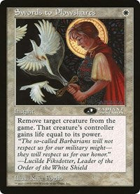 Swords to Plowshares (Oversized) [Oversize Cards] | Tables and Towers