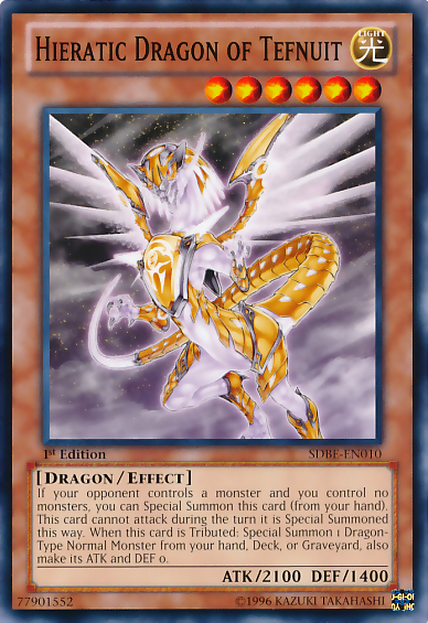 Hieratic Dragon of Tefnuit [SDBE-EN010] Common | Tables and Towers