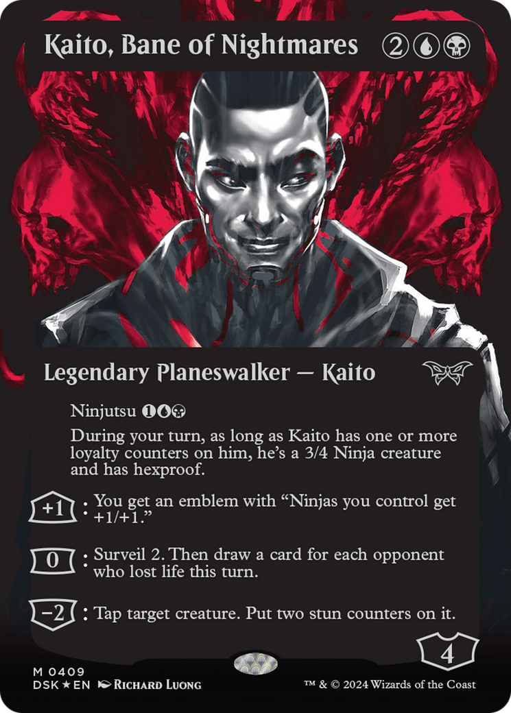 Kaito, Bane of Nightmares (Showcase) (Textured) [Duskmourn: House of Horror] | Tables and Towers