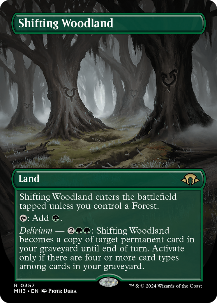 Shifting Woodland (Borderless) [Modern Horizons 3] | Tables and Towers