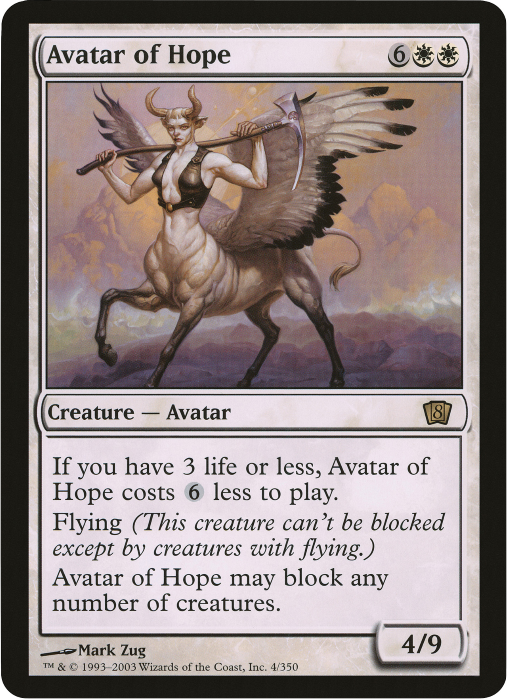 Avatar of Hope (Oversized) [Eighth Edition Box Topper] | Tables and Towers