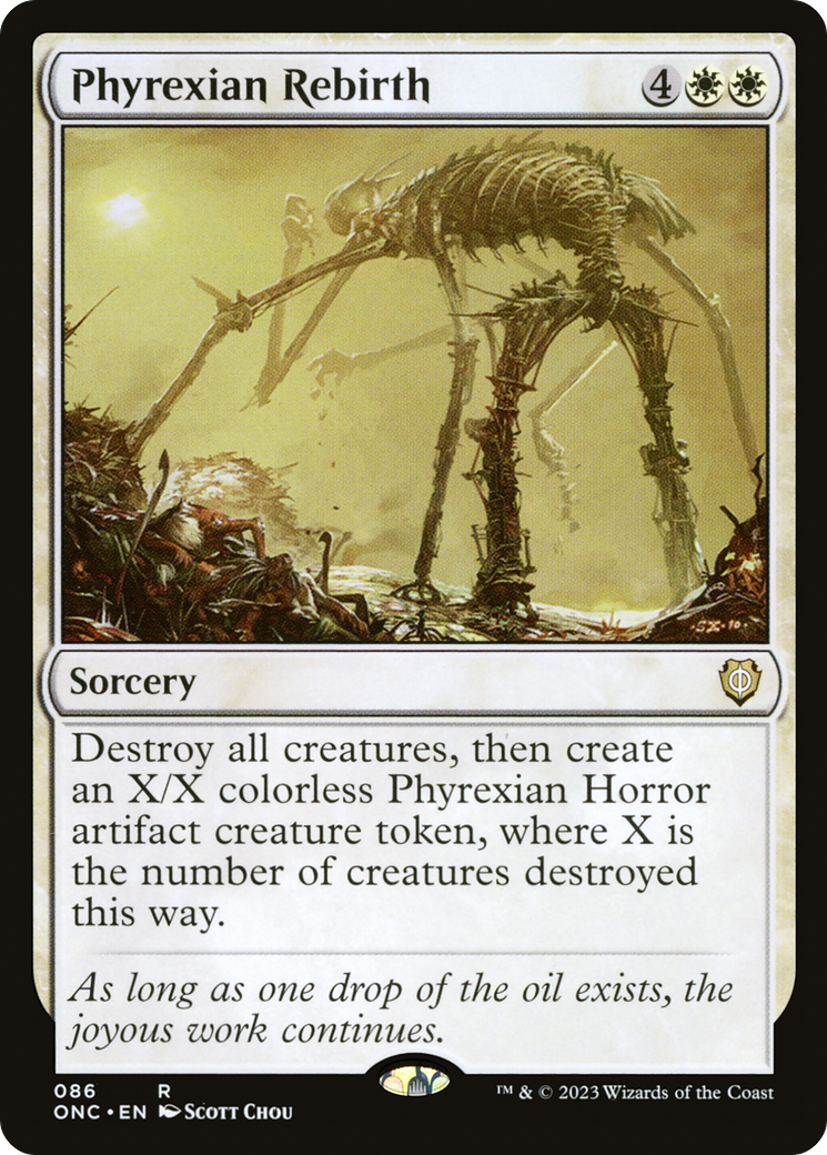 Phyrexian Rebirth [Phyrexia: All Will Be One Commander] | Tables and Towers