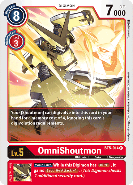 OmniShoutmon [BT5-014] [Battle of Omni] | Tables and Towers