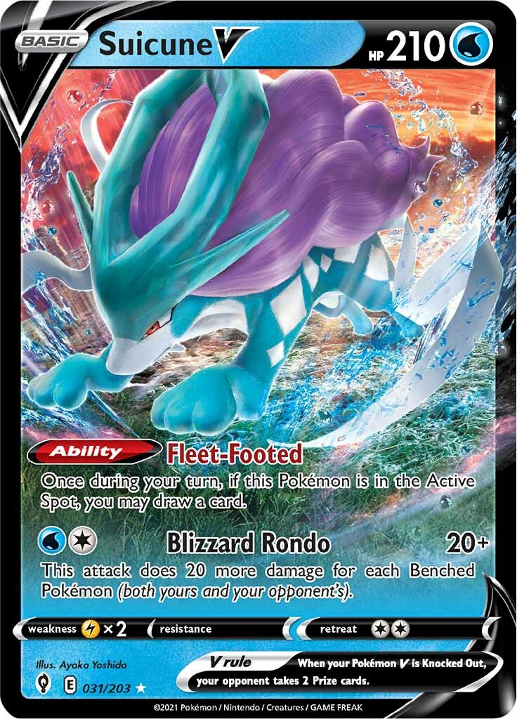 Suicune V (031/203) [Sword & Shield: Evolving Skies] | Tables and Towers