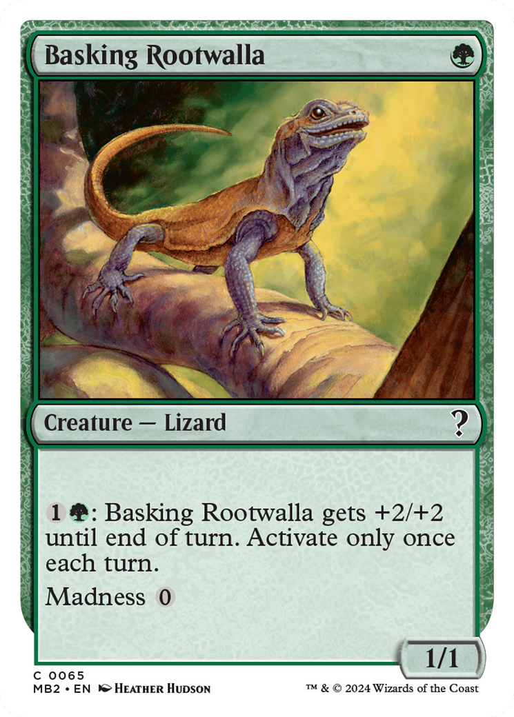 Basking Rootwalla (White Border) [Mystery Booster 2] | Tables and Towers