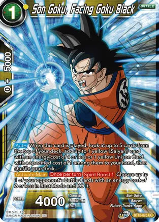 Son Goku, Facing Goku Black (BT16-076) [Realm of the Gods] | Tables and Towers